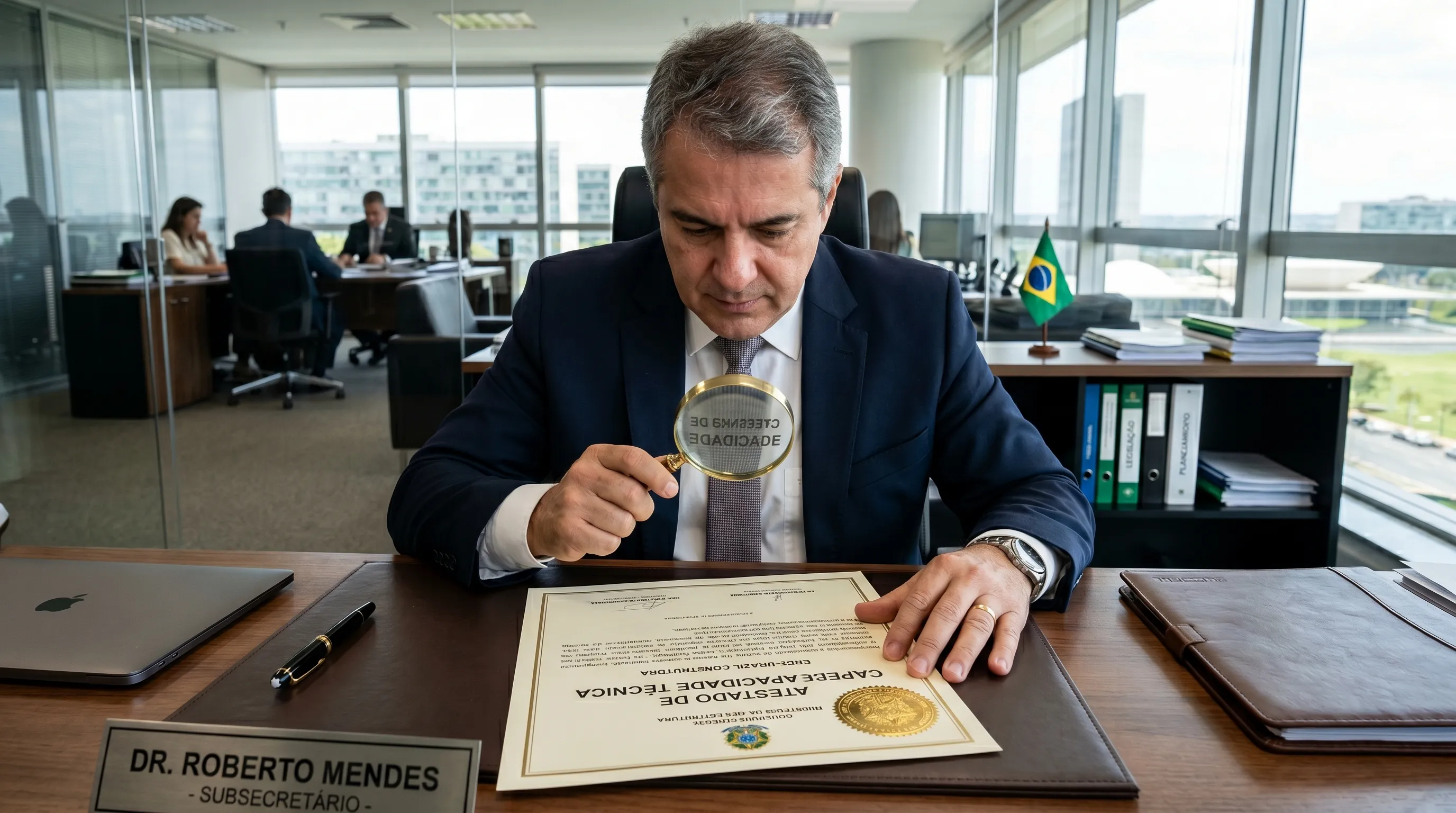 Atestado de capacidade técnica sendo analisado