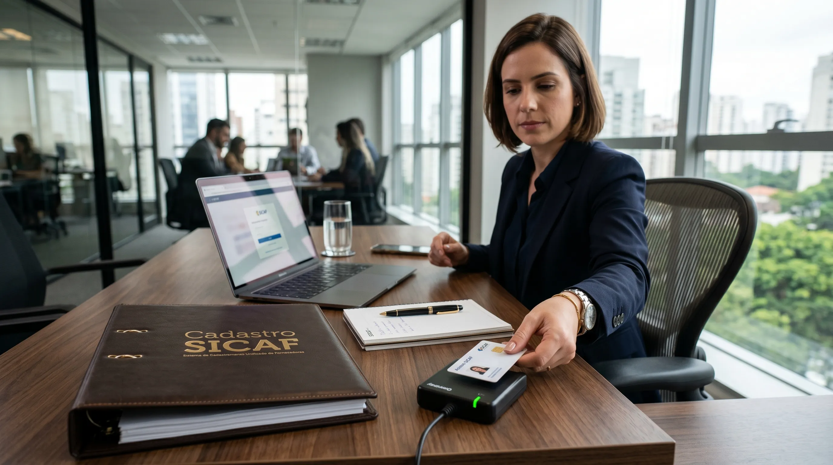 Consultor inserindo dados no SICAF