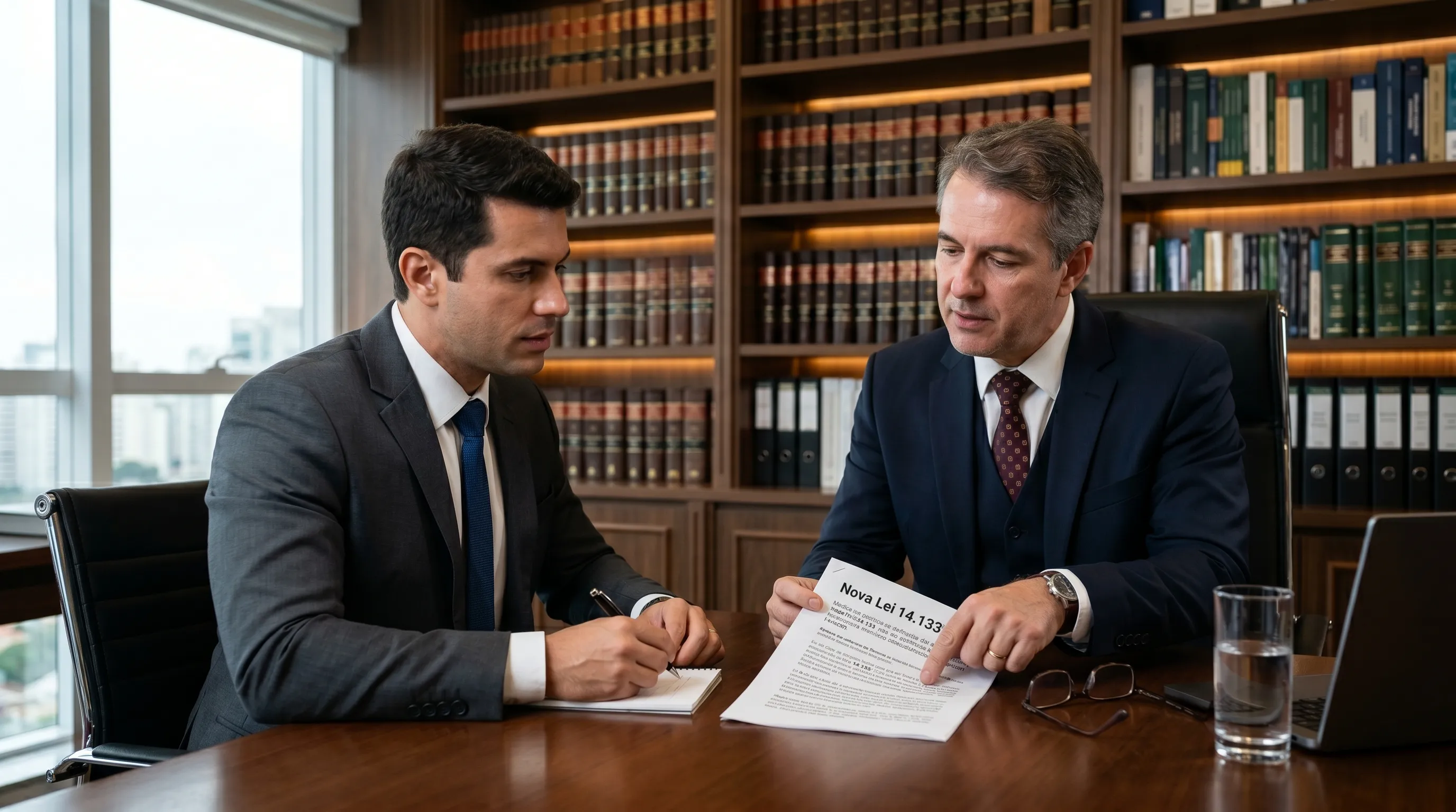 Advogado analisando nova lei de licitações